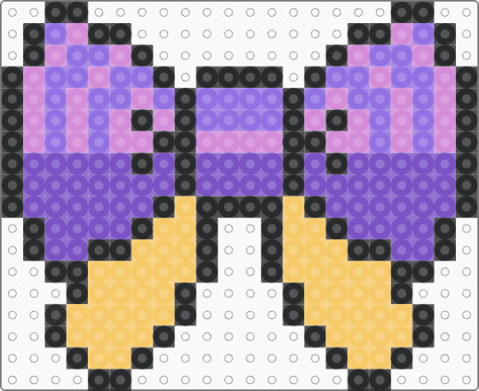 Rapunzel Bow - purple, yellow