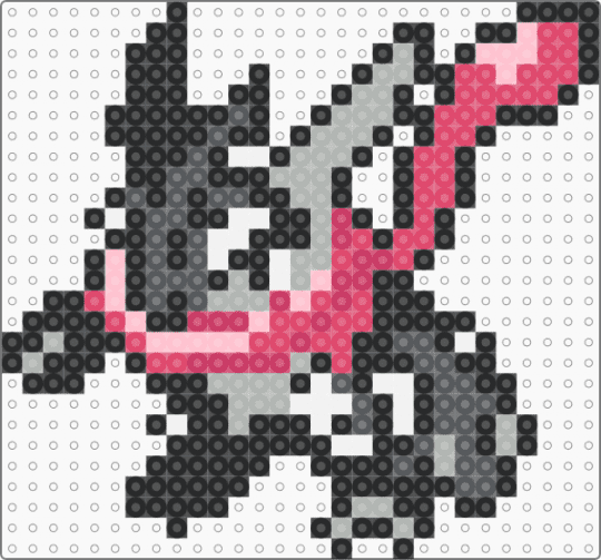 Shiny Greninja - black,beige,gray,red