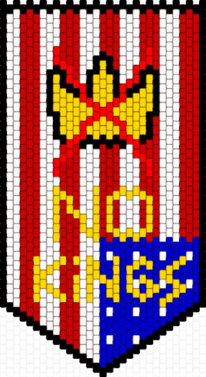 No Kings (COTD) - red,cotdcrowns,protest,america,banner,flag