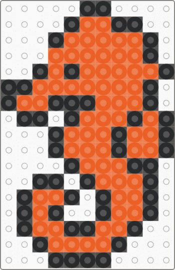 Sea Horse - black,orange