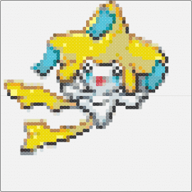 jirachi - jirachi,pokemon,star-shaped,wish,character,sunny yellow,celestial,silver,blue,black