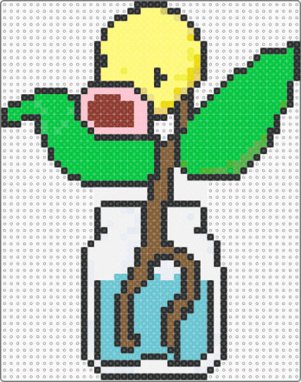 Bellsprout Pokemon Houseplant - yellow,green,light blue,pokemon,plant,houseplant,cute,anime