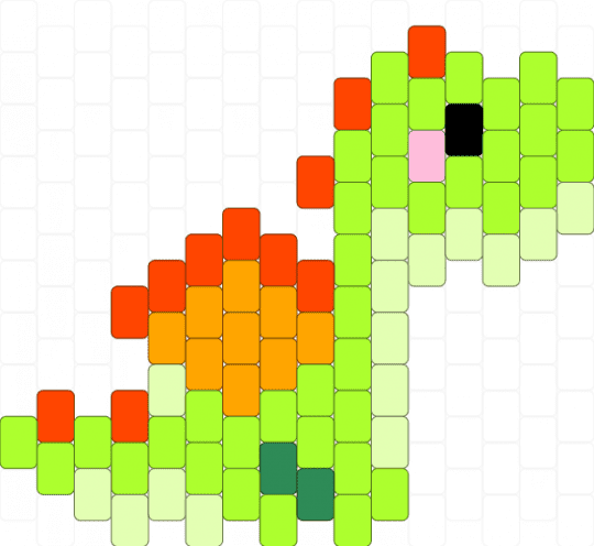 Baby dragon - green,yellow,dragon,cute,beginners