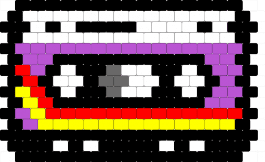 Purple cassette - black,pink,red,yellow,cotdpopartmovement