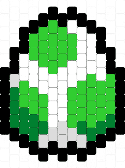 Yoshi Egg - green, white