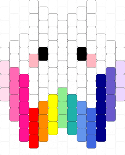 LEVEL-UP Star white 2 - white,pink,blue,colorful