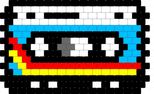 cassette - black,light blue,red,yellow,cotdpopartmovement