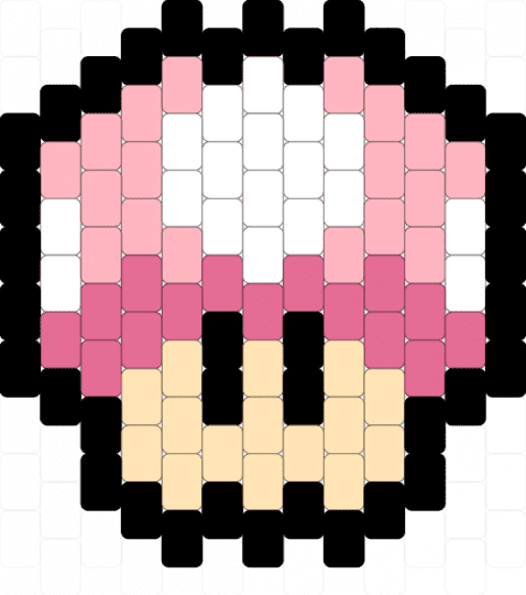 Pink Mushroom Super Mario small - beige,pink