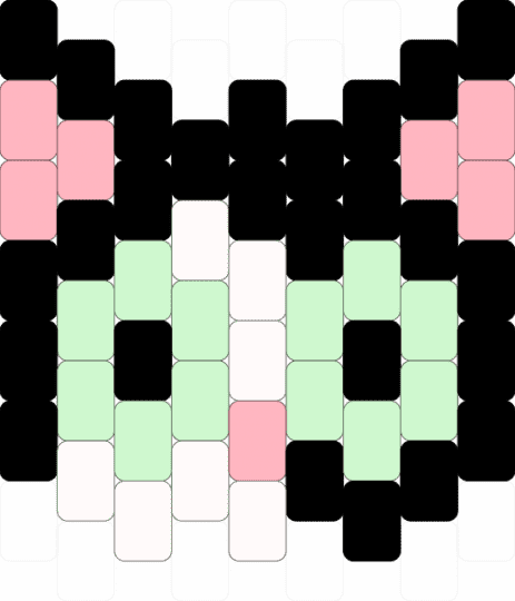 Cat black/white - pink,teal,cat,cute,beginners
