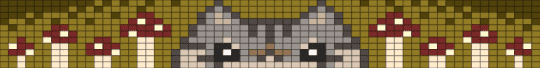 Mushroom Cat - brown,gold