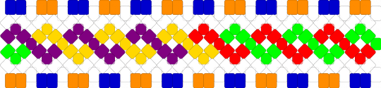 DNA rainbow x cuff - purple,yellow,green,colorful