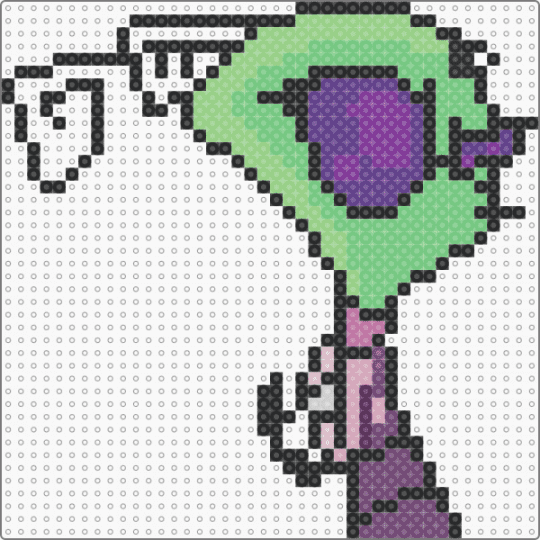 Tak invader zim E - pink, teal