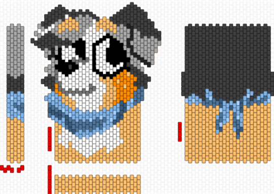🐾🩶 Calypso from Bluey! Bag/purse panels - orange,beige,calypso,bluey,bingo,cartoon,cute,panel,bag,purse