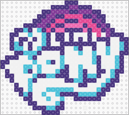 Mlp logo charm! 🌈 - purple,mlp,my little pony,charm,perler,unicorn,magic,fantasy,rainbow