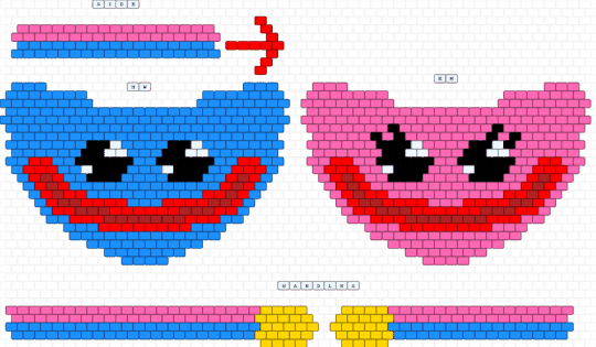 💙HuggyWuggy and KissyMissy🩷 Purse! - light blue,pink