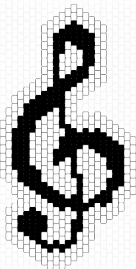 🎼Treble clef! - black,white,music,note,art,treble,treble clef,panel