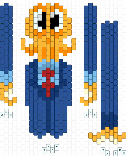 Octodad dangle🐙 - orange,blue