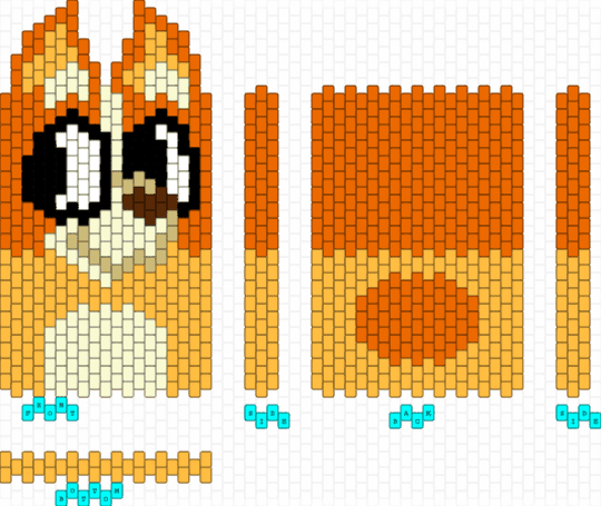 🐶 Bingo bag/purse panels! - orange,bingo,bluey,bag,purse,panel,dog,cartoon,cute