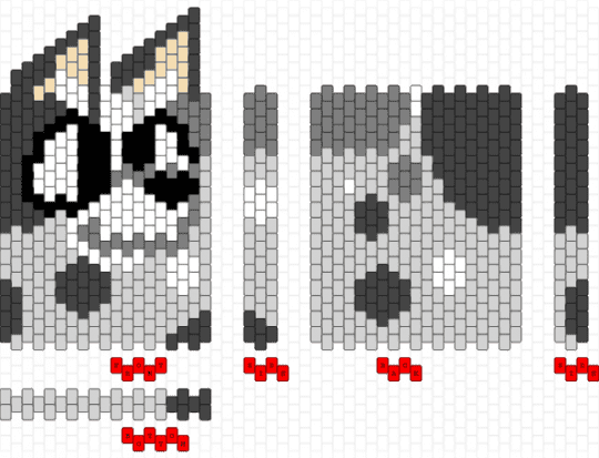 🧁 Muffin from Bluey! Bag/purse panels! - white,gray,bluey,muffin,dog,panel,bag,purse,cartoon,cute