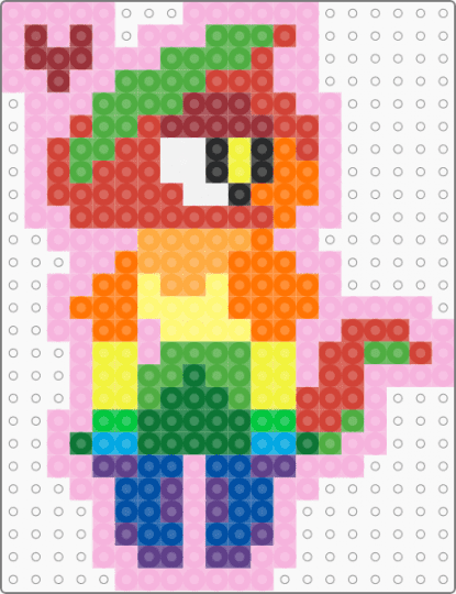 My fursona! Fru1teefur - red,orange,green,pink,fursona,furry,animal,rainbow,colorful,creature,chameleon,reptile