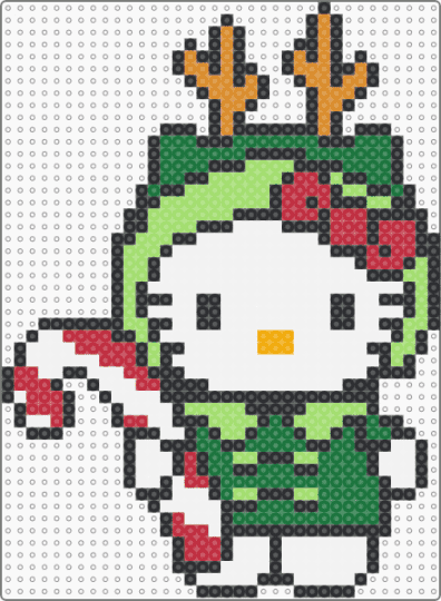 Hello Kitty Candy Cane - green