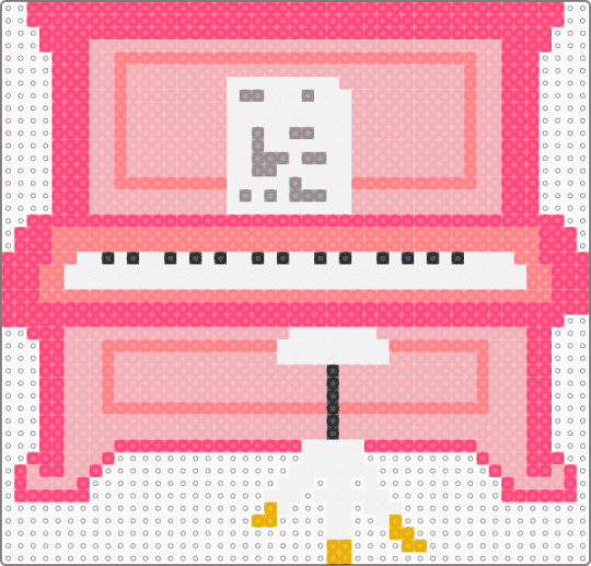 Pink Piano From The Aristocats movie - red,beige,cotdpianos,pink,piano,cute,disney,movies