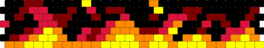 Flame peyote - brown,yellow,orange