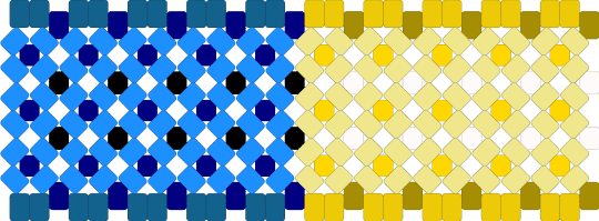 Truth and deceit cuff - light blue,yellow