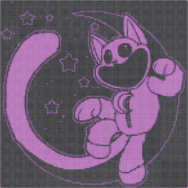 Catnap moon big - catnap,smiling critters,poppy playtime,moon,video game,character,purple,black