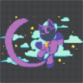 Catnap clouds - catnap,clouds,sky,smiling critters,poppy playtime,whimsical,serene,stars,purple