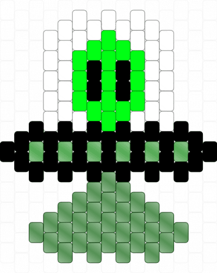 UFO with alien inside =] - green,white,alien,ufo