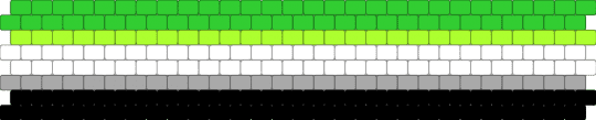 Aromantic flag cuff 28x8 (beads) - green