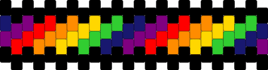 Rainbow multistitch - black,orange,green,pink,colorful,multistitch,rainbow
