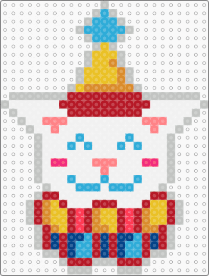 Circus Cat! - beige,red,cat,clown,circus