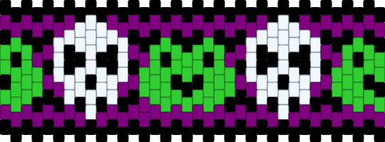 skulls and frogs - green,pink