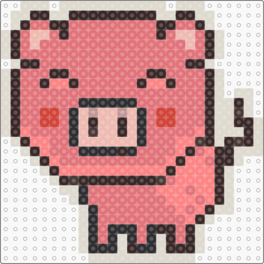 Cute Pink Pig - beige,red,pig,pink pig,cute pig