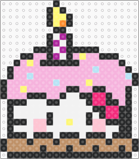 Kitty cake - pink,tan