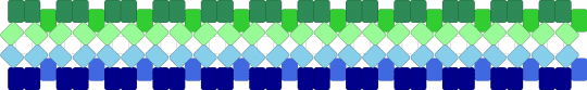 Gay x-cuff - purple,light blue,teal,green