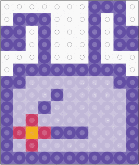 Tenna with flower - purple,pink,tenna,flower,perler,deltarune,charm