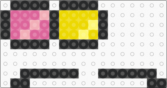 Dealmakers - black,pink,yellow,spamton,deltarune,perler,glasses