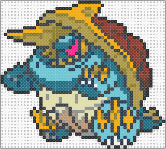 Gigantamax Drednaw (pokemon #0834) - blue, drednaw, gigantamax, gold, light blue, orange, pokemon, video games, yellow