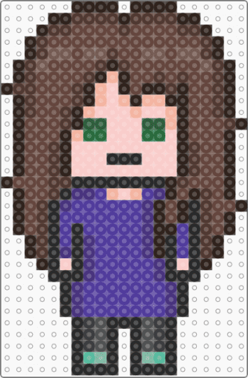 Chibi Ashley Campbell - ashley campbell, beige, brown, chibi, purple, sally face, video games