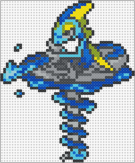 Gigantamax Inteleon (pokemon #0818) - gray,light blue,blue,video games,pokemon,inteleon,gigantamax,yellow,grey