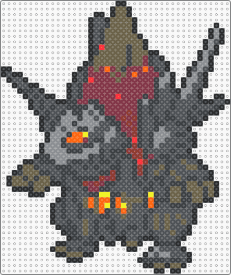 Gigantamax Coalossal(pokemon #0838) - coalossal, gigantamax, gray, grey, pokemon, red, tan, video games