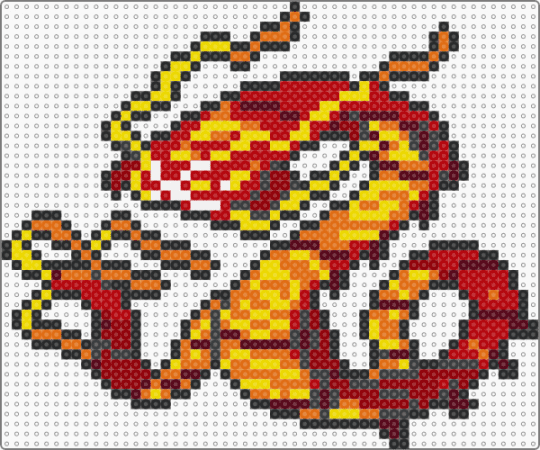 Gigantamax Centiskorch (pokemon #0851) - orange,red,video games,pokemon,gigantamax,centiskorch,yellow