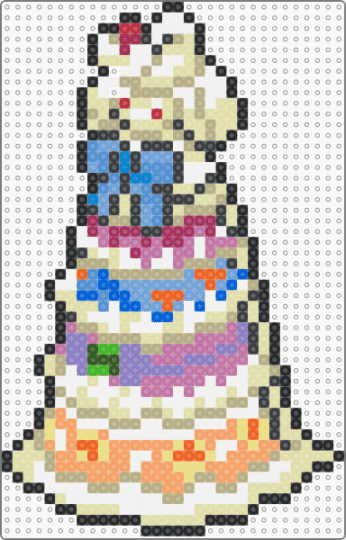 Gigantamax Alcremie (pokemon #0869) - yellow,beige,orange,pink,video games,pokemon,gigantamax,alcremie