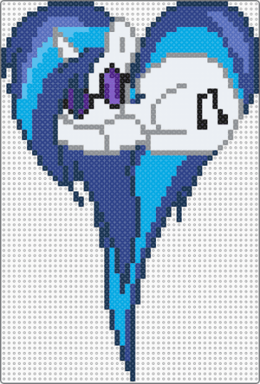 DJ PON3/Vinyl Scratch Heart - blue, dj pon3, heart, mlp, my little pony, tv show, vinyl scratch, white