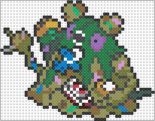 Gigantamax Garbodor (pokemon #0569) - gray,tan,green,gold,video games,pokemon,gigantamax,garbodor