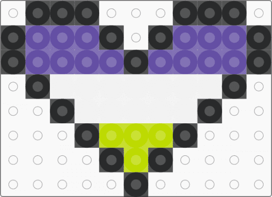 a genderqueer Kandi heart cuz why not - purple