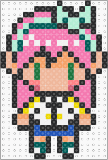 Omori- Aubrey Present Day - black,pink,beige,orange,colorful,omori,rpgmaker